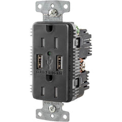 Hubbell Wiring Device-Kellems - USB Receptacles Number of USB Ports: 2 Number of Receptacles: 2 - A1 Tooling