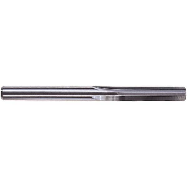 Chucking Reamer: 0.1255″ Dia, 2-1/4″ OAL, 5/8″ Flute Length, Straight Shank, Solid Carbide 4 Flute, RH