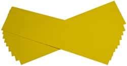 Made in USA - 10 Piece, 5" Wide x 20" Long Plastic Shim Stock Sheet - Yellow, ±10% Tolerance - A1 Tooling