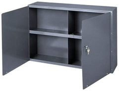 Durham - 1 Shelf Wall Storage Cabinet - Steel, 33-3/4" Wide x 8-1/2" Deep x 22-1/4" High, Gray - A1 Tooling