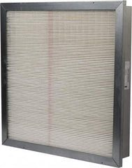 Made in USA - 24" Noml Height x 24" Noml Width x 4" Noml Depth, 85% Capture Efficiency, Wireless Pleated Air Filter - MERV 13, Microfiberglass Paper, Integrated Metal Frame, 500 Max FPM, 2,000 CFM, For Any Unit - A1 Tooling