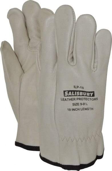 Salisbury by Honeywell - Size L (9), 10" Long, Cowhide Leather Protector - Not for Electrical Protection (ASTM F696-02), Wear Over Rubber Insulating Gloves, ASTM F496 - A1 Tooling