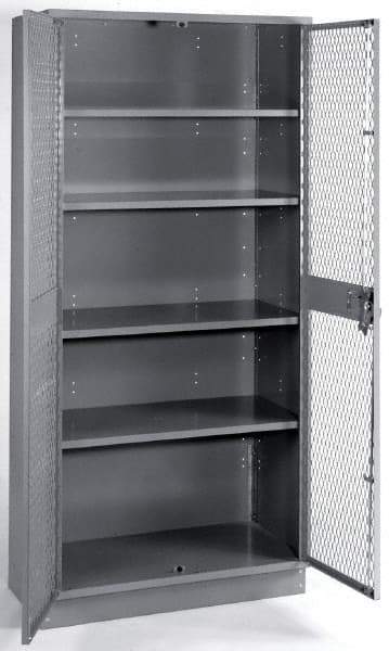 Lyon - 4 Shelf Visible Storage Cabinet - Steel, 36" Wide x 21" Deep x 72" High, Gray - A1 Tooling