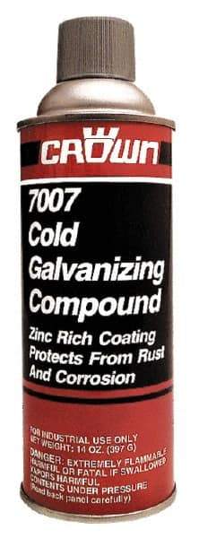 Crown - 13 oz Zinc Cold Galvanizing Compound - Comes in Aerosol, Food Grade - A1 Tooling