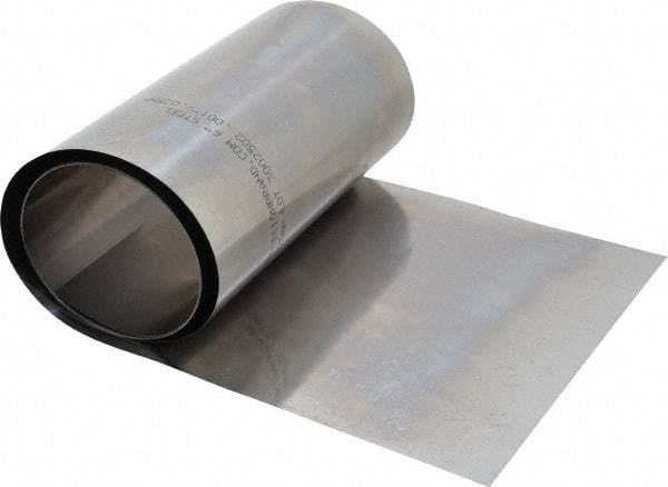 Made in USA - 100 Inch Long x 6 Inch Wide x 0.001 Inch Thick, Roll Shim Stock - Steel - A1 Tooling