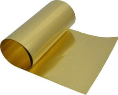 Made in USA - 100 Inch Long x 6 Inch Wide x 0.0015 Inch Thick, Roll Shim Stock - Brass - A1 Tooling