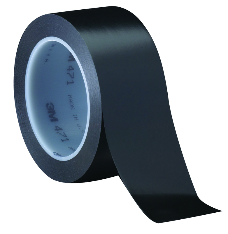 List 471 4" x 36 yds Vinyl Tape - Black - A1 Tooling