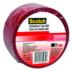 List 660 1" x 72 yds Light Duty Packaging Tape - Red - A1 Tooling