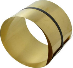 Made in USA - 100 Inch Long x 6 Inch Wide x 0.012 Inch Thick, Roll Shim Stock - Brass - A1 Tooling