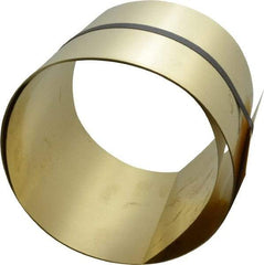 Made in USA - 100 Inch Long x 6 Inch Wide x 0.015 Inch Thick, Roll Shim Stock - Brass - A1 Tooling