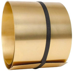 Made in USA - 100 Inch Long x 6 Inch Wide x 0.025 Inch Thick, Roll Shim Stock - Brass - A1 Tooling