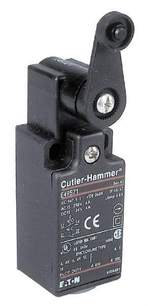 Eaton Cutler-Hammer - SPDT, NC/NO, 500 Volt, Screw Terminal, Rod Lever Actuator, General Purpose Limit Switch - 4, 13, 4X, 6P NEMA Rating, IP65 IPR Rating, Screw Mount - A1 Tooling