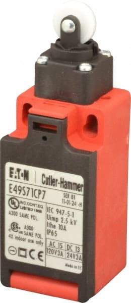 Eaton Cutler-Hammer - SPDT, NC/NO, 500 Volt, Screw Terminal, Roller Plunger Actuator, General Purpose Limit Switch - 4, 13, 4X, 6P NEMA Rating, IP65 IPR Rating, Screw Mount - A1 Tooling