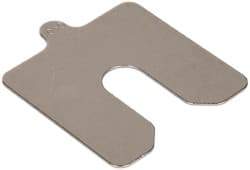 Made in USA - 5 Piece, 3 Inch Long x 3 Inch Wide x 0.05 Inch Thick, Slotted Shim Stock - Stainless Steel, 3/4 Inch Wide Slot - A1 Tooling