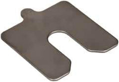 Made in USA - 5 Piece, 3 Inch Long x 3 Inch Wide x 0.1 Inch Thick, Slotted Shim Stock - Stainless Steel, 3/4 Inch Wide Slot - A1 Tooling