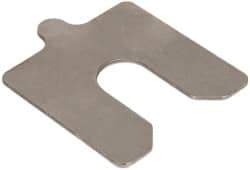 Made in USA - 5 Piece, 4 Inch Long x 4 Inch Wide x 0.125 Inch Thick, Slotted Shim Stock - Stainless Steel, 1-1/4 Inch Wide Slot - A1 Tooling