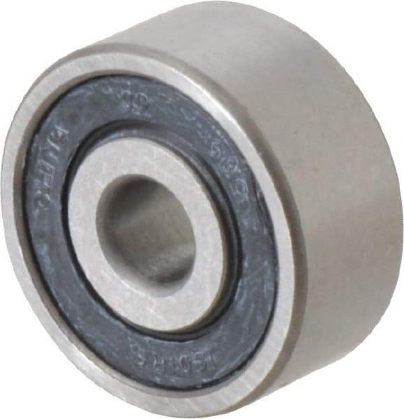 Value Collection - 3/16" Bore Diam, 11/16" OD, Double Seal Semi Ground Extra Light Radial Ball Bearing - 5/16" Wide, 1 Row, Round Bore, 201 Lb Static Capacity, 500 Lb Dynamic Capacity - A1 Tooling