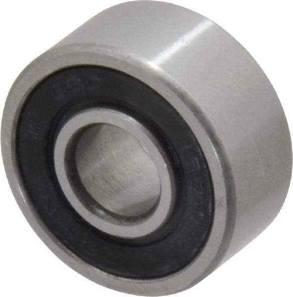 Value Collection - 1/4" Bore Diam, 11/16" OD, Double Seal Semi Ground Extra Light Radial Ball Bearing - 5/16" Wide, 1 Row, Round Bore, 201 Lb Static Capacity, 500 Lb Dynamic Capacity - A1 Tooling