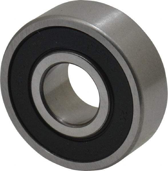 Value Collection - 7/16" Bore Diam, 1-1/8" OD, Double Seal Semi Ground Extra Light Radial Ball Bearing - 3/8" Wide, 1 Row, Round Bore, 538 Lb Static Capacity, 1,151 Lb Dynamic Capacity - A1 Tooling