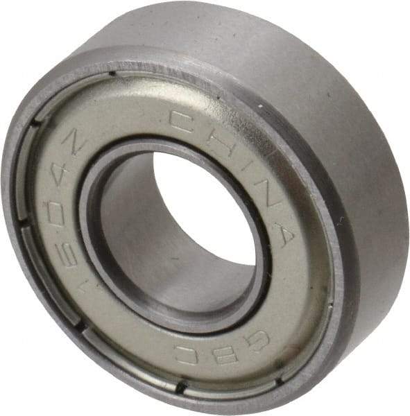 Value Collection - 3/8" Bore Diam, 7/8" OD, Double Shield Semi Ground Extra Light Radial Ball Bearing - 9/32" Wide, 1 Row, Round Bore, 318 Lb Static Capacity, 751 Lb Dynamic Capacity - A1 Tooling