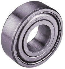 Value Collection - 5/8" Bore Diam, 1-3/4" OD, Double Shield Semi Ground Extra Light Radial Ball Bearing - 1/2" Wide, 1 Row, Round Bore, 1,010 Lb Static Capacity, 1,951 Lb Dynamic Capacity - A1 Tooling