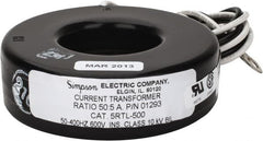 Simpson Electric - 2 VA Burden, 50 Amp AC Input, 5 Amp AC Output, 50 to 400 Hz, Panel Meter Donut Current Transformer - Screw Terminal, For Use with AC Ammeter - A1 Tooling