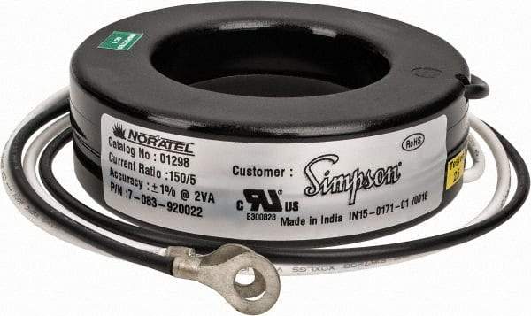 Simpson Electric - 2 VA Burden, 150 Amp AC Input, 5 Amp AC Output, 50 to 400 Hz, Panel Meter Donut Current Transformer - Screw Terminal, For Use with AC Ammeter - A1 Tooling