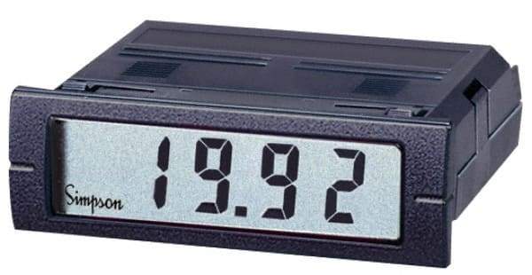 Simpson Electric - 3-1/2 Digits, Digital LCD, AC Ammeter, Panel Meter - 4-440 Hz, 250 VAC, Red - A1 Tooling