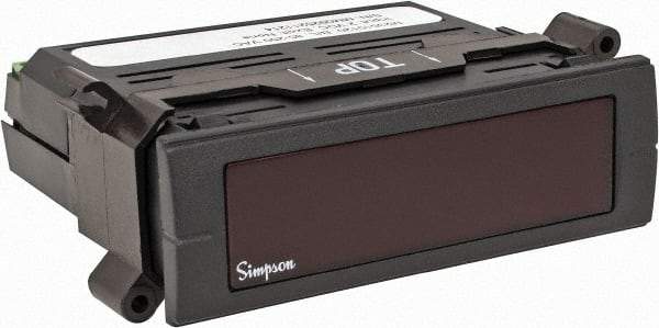 Simpson Electric - 3-1/2 Digits, Digital LCD, DC Voltmeter, Panel Meter - 4-440 Hz, 10 Megohms, 2 VDC, 250 VAC, Red - A1 Tooling