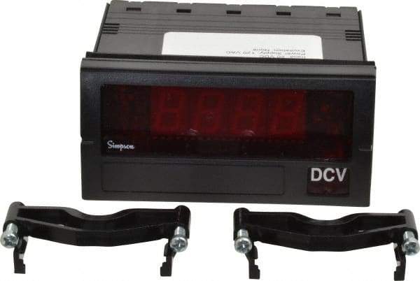 Simpson Electric - 3-1/2 Digits, Digital LED, DC Voltmeter, Panel Meter - 50/60 Hz, 10 Megohms, 120 VAC, 20 VDC, Red - A1 Tooling