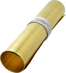 Made in USA - 10 Ft. Long x 12 Inch Wide x 0.003 Inch Thick, Roll Shim Stock - Brass - A1 Tooling