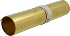 Made in USA - 10 Ft. Long x 12 Inch Wide x 0.005 Inch Thick, Roll Shim Stock - Brass - A1 Tooling