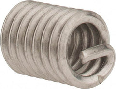 Heli-Coil - 1/4-20 UNC, 1/2" OAL, Free Running Helical Insert - 8 Free Coils, Tanged, 304 Stainless Steel, Bright Finish, 2D Insert Length - A1 Tooling