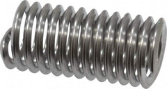 Heli-Coil - 1/4-20 UNC, 3/4" OAL, Free Running Helical Insert - 12-3/4 Free Coils, Tanged, 304 Stainless Steel, Bright Finish, 3D Insert Length - A1 Tooling