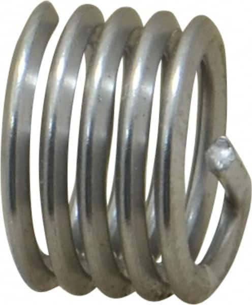 Heli-Coil - 7/16-14 UNC, 0.438" OAL, Free Running Helical Insert - 4-1/2 Free Coils, Tanged, 304 Stainless Steel, Bright Finish, 1D Insert Length - A1 Tooling