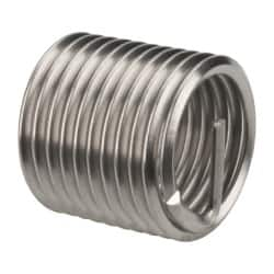 Heli-Coil - 7/16-20 UNF, 0.656" OAL, Free Running Helical Insert - 10-5/8 Free Coils, Tanged, 304 Stainless Steel, Bright Finish, 1-1/2D Insert Length - A1 Tooling