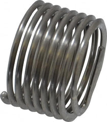 Heli-Coil - 1/2-20 UNF, 1/2" OAL, Free Running Helical Insert - 7-7/8 Free Coils, Tanged, 304 Stainless Steel, Bright Finish, 1D Insert Length - Exact Industrial Supply