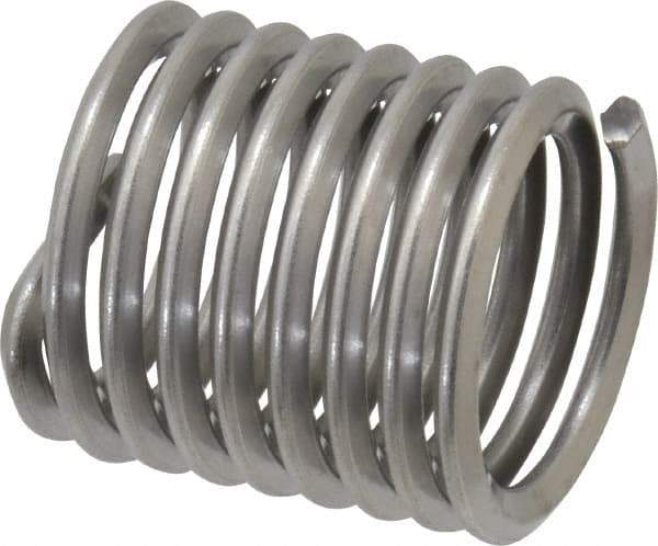 Heli-Coil - 5/8-11 UNC, 0.938" OAL, Free Running Helical Insert - 8-1/2 Free Coils, Tanged, 304 Stainless Steel, Bright Finish, 1-1/2D Insert Length - A1 Tooling