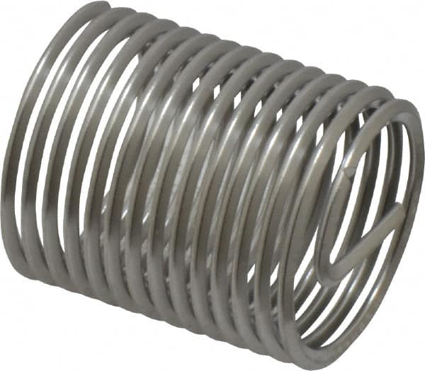 Heli-Coil - 5/8-18 UNF, 0.938" OAL, Free Running Helical Insert - 14-1/8 Free Coils, Tanged, 304 Stainless Steel, Bright Finish, 1-1/2D Insert Length - A1 Tooling