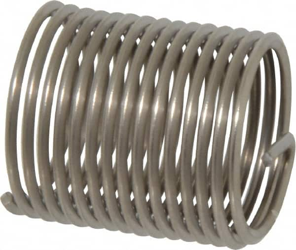 Heli-Coil - 3/4-16 UNF, 1-1/8" OAL, Free Running Helical Insert - 15-1/8 Free Coils, Tanged, 304 Stainless Steel, Bright Finish, 1-1/2D Insert Length - A1 Tooling