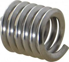 Heli-Coil - 1/4-20 UNC, 3/8" OAL, Free Running Helical Insert - 5-3/4 Free Coils, Tanged, Stainless Steel, Bright Finish, 1-1/2D Insert Length - A1 Tooling