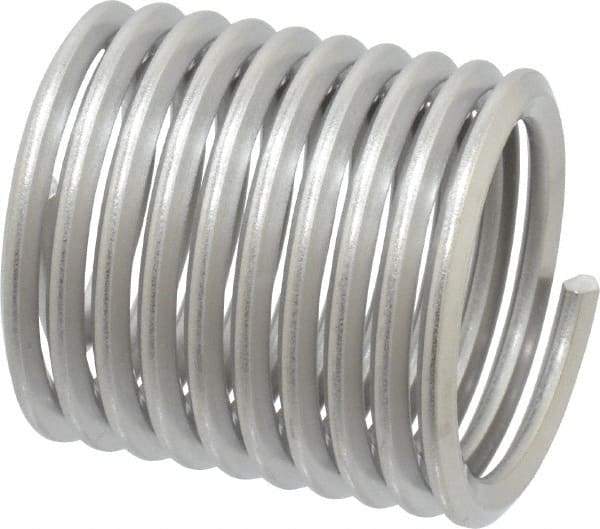 Heli-Coil - 1-1/8 - 7 UNC, 1.688" OAL, Free Running Helical Insert - 9-7/8 Free Coils, Tanged, Stainless Steel, Bright Finish, 1-1/2D Insert Length - A1 Tooling