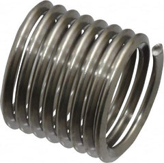 Heli-Coil - 1/4-28 UNF, 3/8" OAL, Free Running Helical Insert - 8-1/4 Free Coils, Tanged, Stainless Steel, Bright Finish, 1-1/2D Insert Length - A1 Tooling