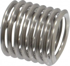 Heli-Coil - M8x1.25 Metric Coarse, 12mm OAL, Free Running Helical Insert - 7-3/8 Free Coils, Tanged, Stainless Steel, Bright Finish, 1-1/2D Insert Length - A1 Tooling