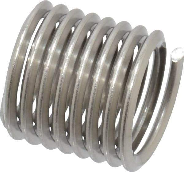 Heli-Coil - M12x1.75 Metric Coarse, 18mm OAL, Free Running Helical Insert - 8-1/4 Free Coils, Tanged, Stainless Steel, Bright Finish, 1-1/2D Insert Length - A1 Tooling