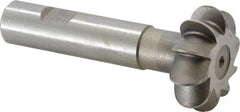 Whitney Tool Co. - 5/16" Radius, 11/16" Circle Diam, 1-3/4" Cutter Diam, Shank Connection, Convex Radius Cutter - 3/4" Shank Diam, 4" OAL, High Speed Steel, Uncoated, Profile Ground, 10 Teeth, Weldon Flat - A1 Tooling