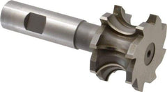 Whitney Tool Co. - 3/8" Radius, 3/4" Circle Diam, 1-7/8" Cutter Diam, 1-1/4" Cutting Width, Shank Connection, Concave Radius Cutter - 3/4" Shank Diam, 4" OAL, High Speed Steel, Uncoated, Profile Ground, 8 Teeth, Weldon Flat - A1 Tooling