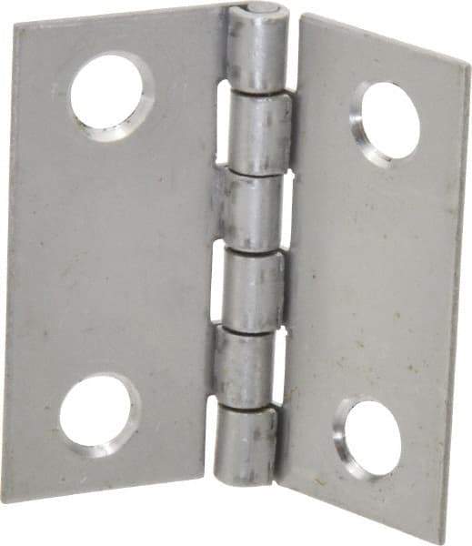 Made in USA - 1-1/2" Long x 1-1/2" Wide x 0.035" Thick, 302/304 Stainless Steel Commercial Hinge - 4 Holes, 0.086" Pin Diam - A1 Tooling