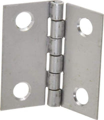 Made in USA - 1-1/2" Long x 1-1/2" Wide x 0.035" Thick, 302/304 Stainless Steel Commercial Hinge - 4 Holes, 0.086" Pin Diam - A1 Tooling