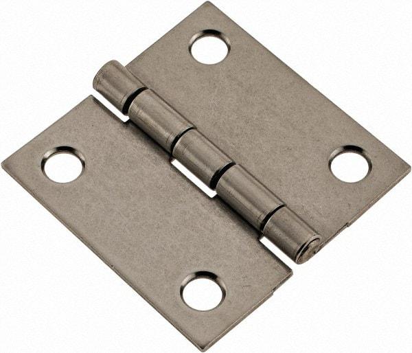 Made in USA - 2" Long x 2" Wide x 0.062" Thick, 302/304 Stainless Steel Commercial Hinge - 4 Holes, 0.12" Pin Diam - A1 Tooling